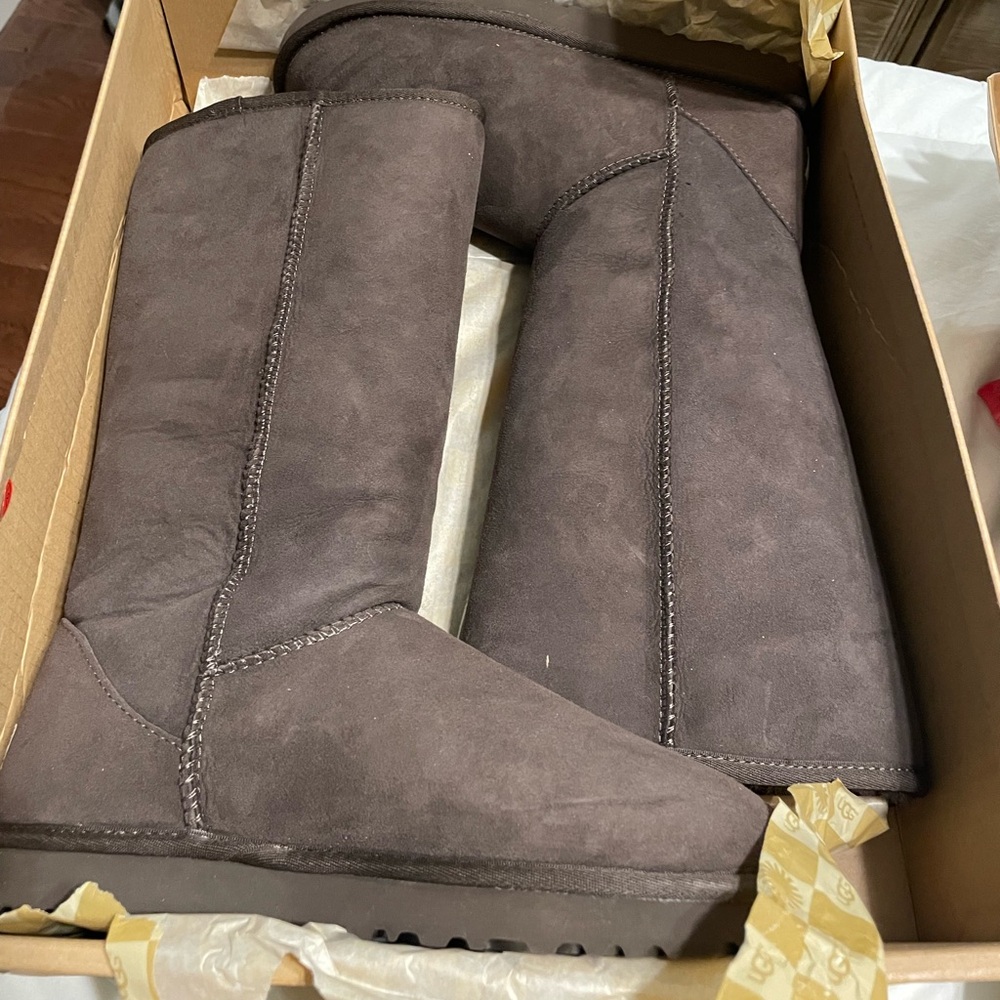 Brand new tall brown Uggs. Never worn size 9